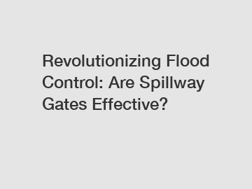 Revolutionizing Flood Control: Are Spillway Gates Effective?