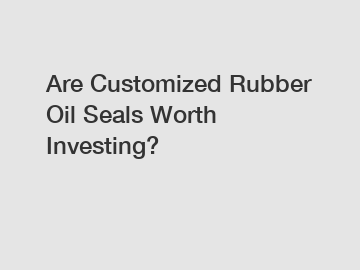 Are Customized Rubber Oil Seals Worth Investing?