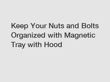 Keep Your Nuts and Bolts Organized with Magnetic Tray with Hood