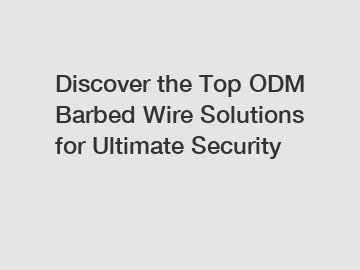 Discover the Top ODM Barbed Wire Solutions for Ultimate Security