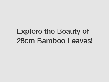Explore the Beauty of 28cm Bamboo Leaves!