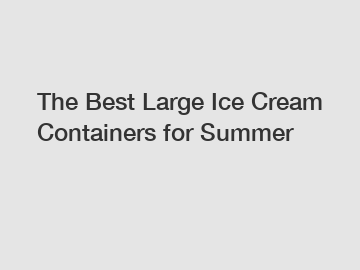 The Best Large Ice Cream Containers for Summer