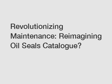 Revolutionizing Maintenance: Reimagining Oil Seals Catalogue?