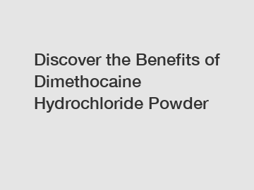 Discover the Benefits of Dimethocaine Hydrochloride Powder