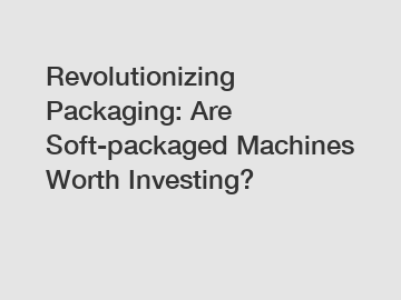 Revolutionizing Packaging: Are Soft-packaged Machines Worth Investing?