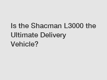 Is the Shacman L3000 the Ultimate Delivery Vehicle?