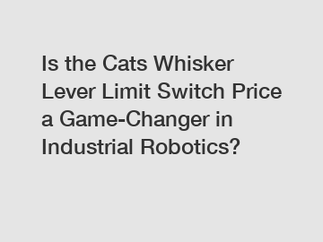 Is the Cats Whisker Lever Limit Switch Price a Game-Changer in Industrial Robotics?