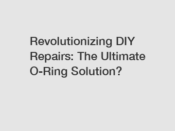Revolutionizing DIY Repairs: The Ultimate O-Ring Solution?