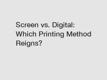 Screen vs. Digital: Which Printing Method Reigns?
