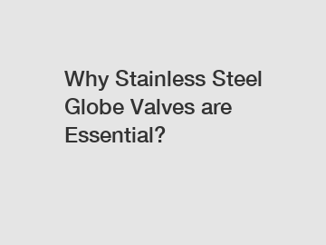 Why Stainless Steel Globe Valves are Essential?
