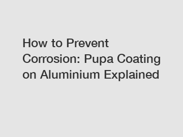 How to Prevent Corrosion: Pupa Coating on Aluminium Explained