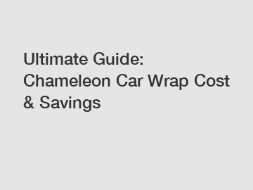 Ultimate Guide: Chameleon Car Wrap Cost & Savings