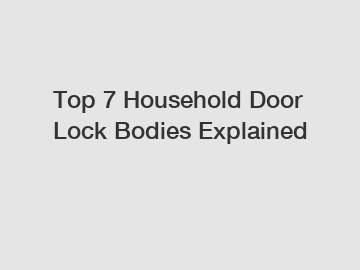Top 7 Household Door Lock Bodies Explained