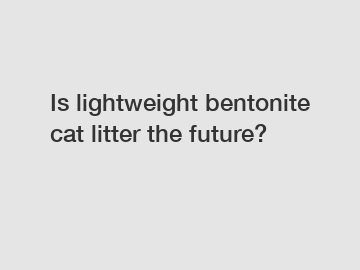Is lightweight bentonite cat litter the future?
