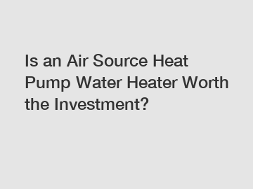 Is an Air Source Heat Pump Water Heater Worth the Investment?