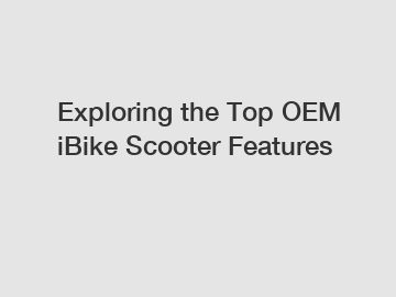 Exploring the Top OEM iBike Scooter Features