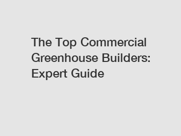 The Top Commercial Greenhouse Builders: Expert Guide