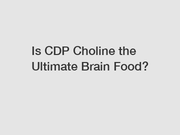 Is CDP Choline the Ultimate Brain Food?