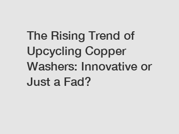 The Rising Trend of Upcycling Copper Washers: Innovative or Just a Fad?