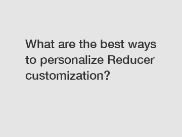 What are the best ways to personalize Reducer customization?