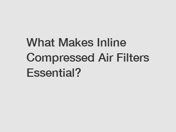 What Makes Inline Compressed Air Filters Essential?