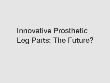 Innovative Prosthetic Leg Parts: The Future?
