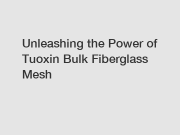 Unleashing the Power of Tuoxin Bulk Fiberglass Mesh