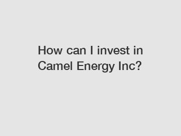 How can I invest in Camel Energy Inc?