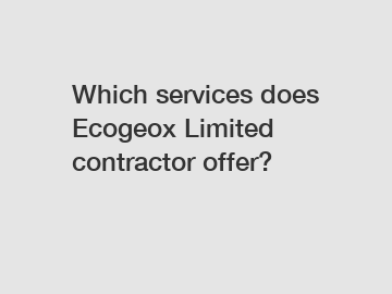 Which services does Ecogeox Limited contractor offer?