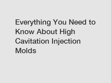 Everything You Need to Know About High Cavitation Injection Molds