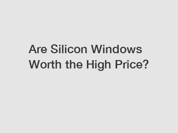 Are Silicon Windows Worth the High Price?