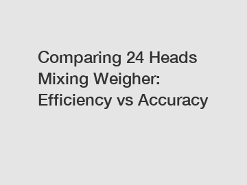 Comparing 24 Heads Mixing Weigher: Efficiency vs Accuracy