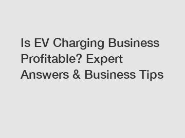Is EV Charging Business Profitable? Expert Answers & Business Tips