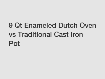 9 Qt Enameled Dutch Oven vs Traditional Cast Iron Pot