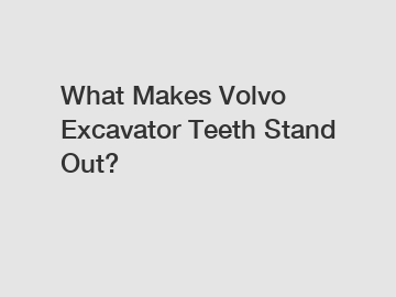 What Makes Volvo Excavator Teeth Stand Out?