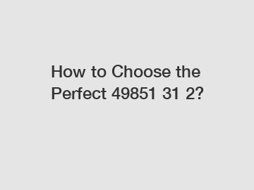 How to Choose the Perfect 49851 31 2?
