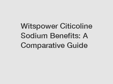 Witspower Citicoline Sodium Benefits: A Comparative Guide