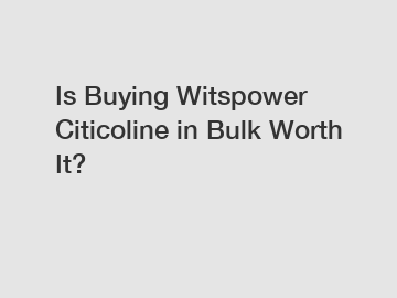 Is Buying Witspower Citicoline in Bulk Worth It?