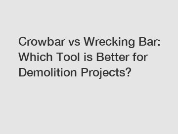 Crowbar vs Wrecking Bar: Which Tool is Better for Demolition Projects?