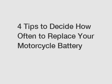 4 Tips to Decide How Often to Replace Your Motorcycle Battery