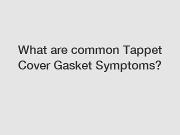 What are common Tappet Cover Gasket Symptoms?