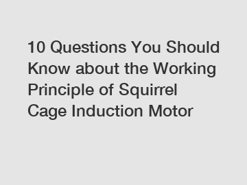 10 Questions You Should Know about the Working Principle of Squirrel Cage Induction Motor