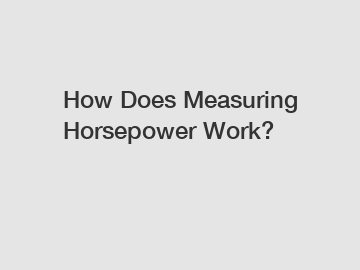 How Does Measuring Horsepower Work?
