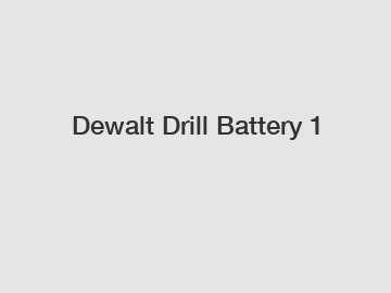 Dewalt Drill Battery 1