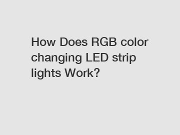 How Does RGB color changing LED strip lights Work?