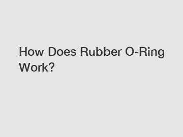 How Does Rubber O-Ring Work?