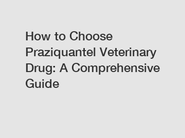 How to Choose Praziquantel Veterinary Drug: A Comprehensive Guide