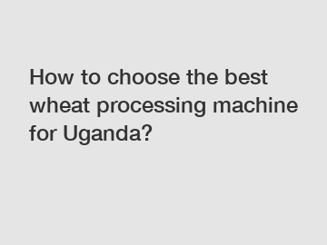 How to choose the best wheat processing machine for Uganda?