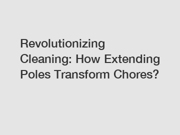 Revolutionizing Cleaning: How Extending Poles Transform Chores?