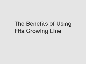 The Benefits of Using Fita Growing Line